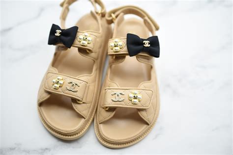 beige chanel dad sandals|chanel dad sandals 35.5.